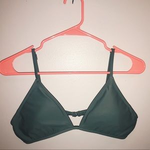 Aerie Olive Triangle Bikini Top
